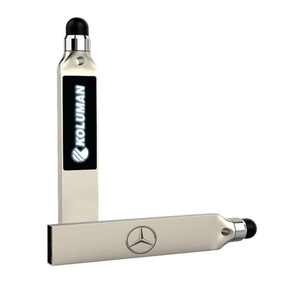 LADİN BEYAZ LEDLİ USB BELLEK (32 GB) Promosyon USB BELLEK