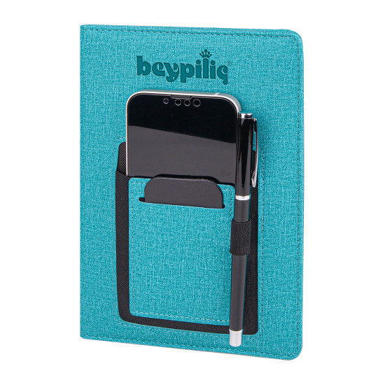 MEŞRUTİYET TURKUAZ TARİHSİZ DEFTER (15X21 CM) Promosyon TARİHSİZ DEFTERLER
