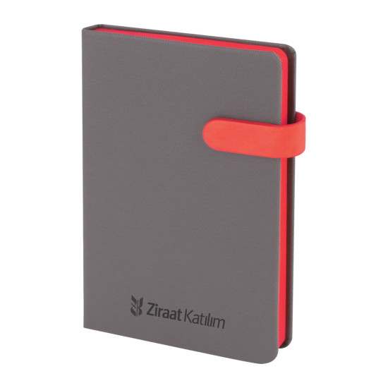 ORAN KIRMIZI TARİHSİZ DEFTER (13X21 CM) Promosyon TARİHSİZ DEFTERLER