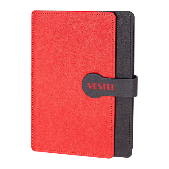 SARAY KIRMIZI GEÇME KAPAK DEFTER Promosyon TARİHSİZ DEFTERLER