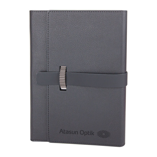 DEMİRTEPE SİYAH TARİHSİZ ORGANİZER DEFTER (17x22CM)
