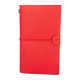 KUĞULU KIRMIZI TARİHSİZ DEFTER (11,5X20 CM)