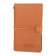 KUĞULU KAHVERENGİ TARİHSİZ DEFTER (11,5X20 CM)
