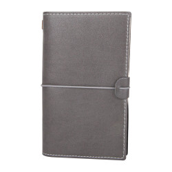 KUĞULU FÜME TARİHSİZ DEFTER (11,5X20 CM)