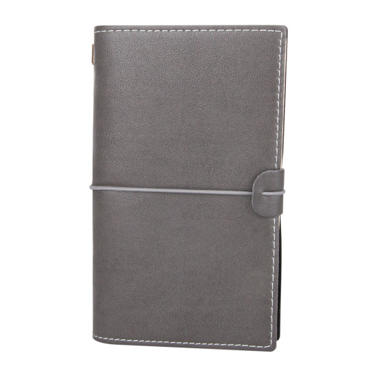 KUĞULU FÜME TARİHSİZ DEFTER (11,5X20 CM)