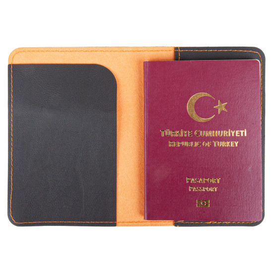 PASAPORTLUK TURUNCU DERİ