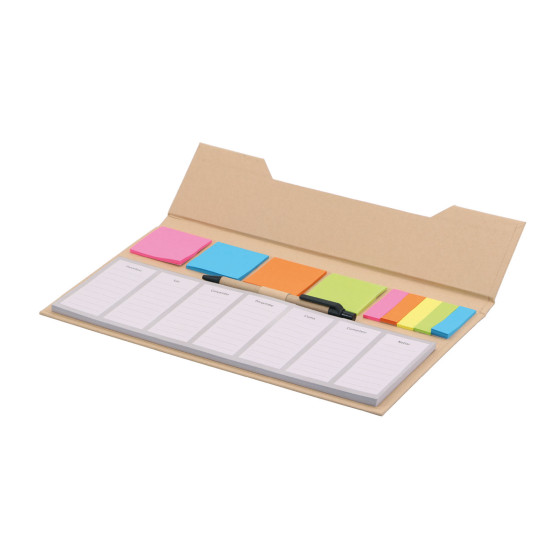 SAFRAN POST-İT NOTLUK (8X8X2,5 CM) Promosyon GERİ DÖNÜŞÜMLÜ ÜRÜNLER