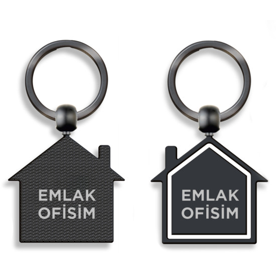 LAÇİN ÇİFT YÖN METAL ANAHTARLIK Promosyon DERİ VE METAL ANAHTARLIKLAR