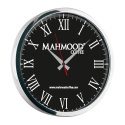 NEPTÜN091 SİYAH-GÜMÜŞ METAL DUVAR SAATİ(350 MM)