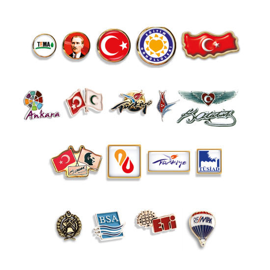 MALDİV ÖZEL DÖKÜM VE DOMEKS BASKILI ROZETLER Promosyon AÇACAKLAR VE ROZETLER