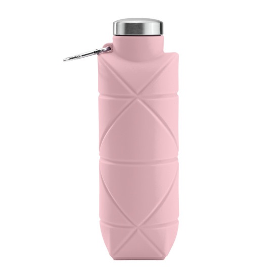 AYDENİZ PEMBE 700 ML KATLANABİLİR SİLİKON MATARA