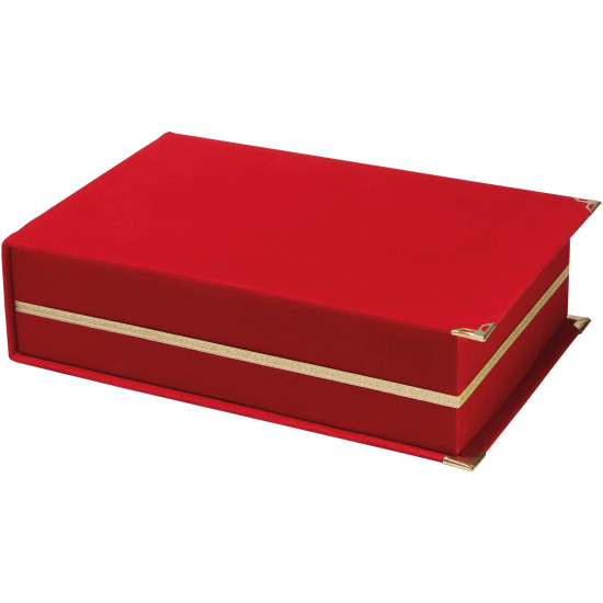 KAŞMİR(BÜYÜK BOY) KIRMIZI KADİFE PLAKET KUTUSU (16X28) Promosyon AHŞAP PLAKETLER