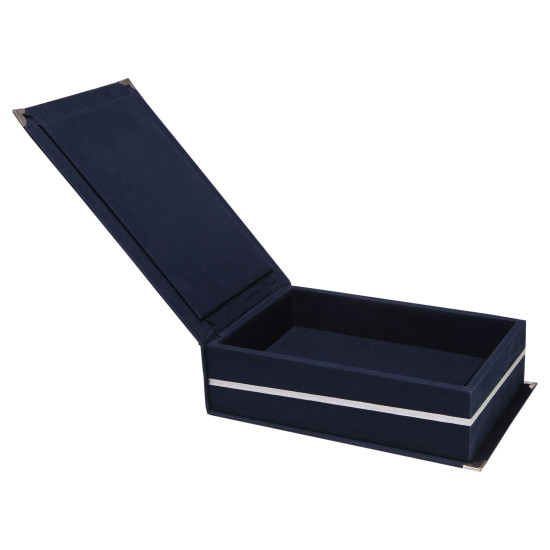 KAŞMİR LACİVERT KADİFE PLAKET KUTUSU (14X24 CM) Promosyon AHŞAP PLAKETLER