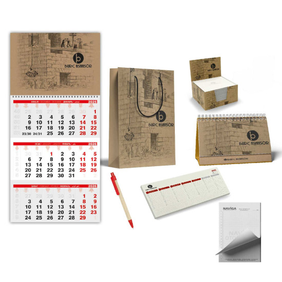 ALA-01 KRAFT SET Promosyon MATBAA ÜRÜNLERİ