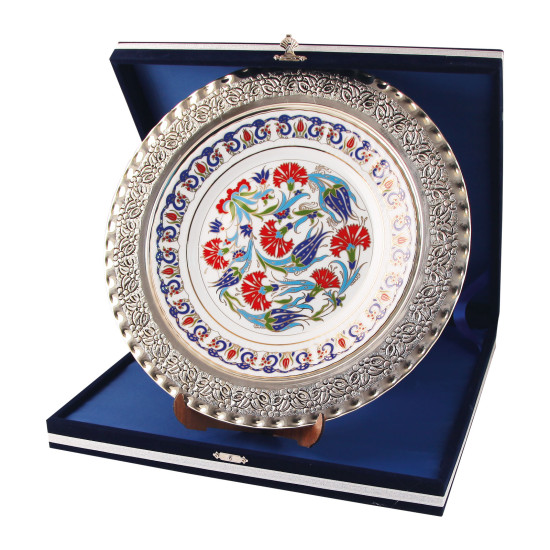 GPT-03 GÜMÜŞ İŞLEMELİ PLAKET TABAK Promosyon TABAK PLAKETLER